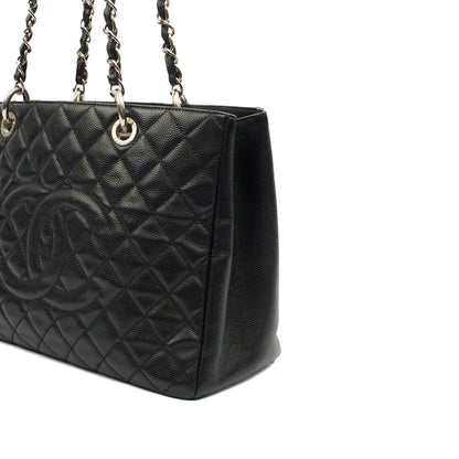 Chanel Tote Grand Shopping Tote in Black, Caviar Leather — Alternate View 21