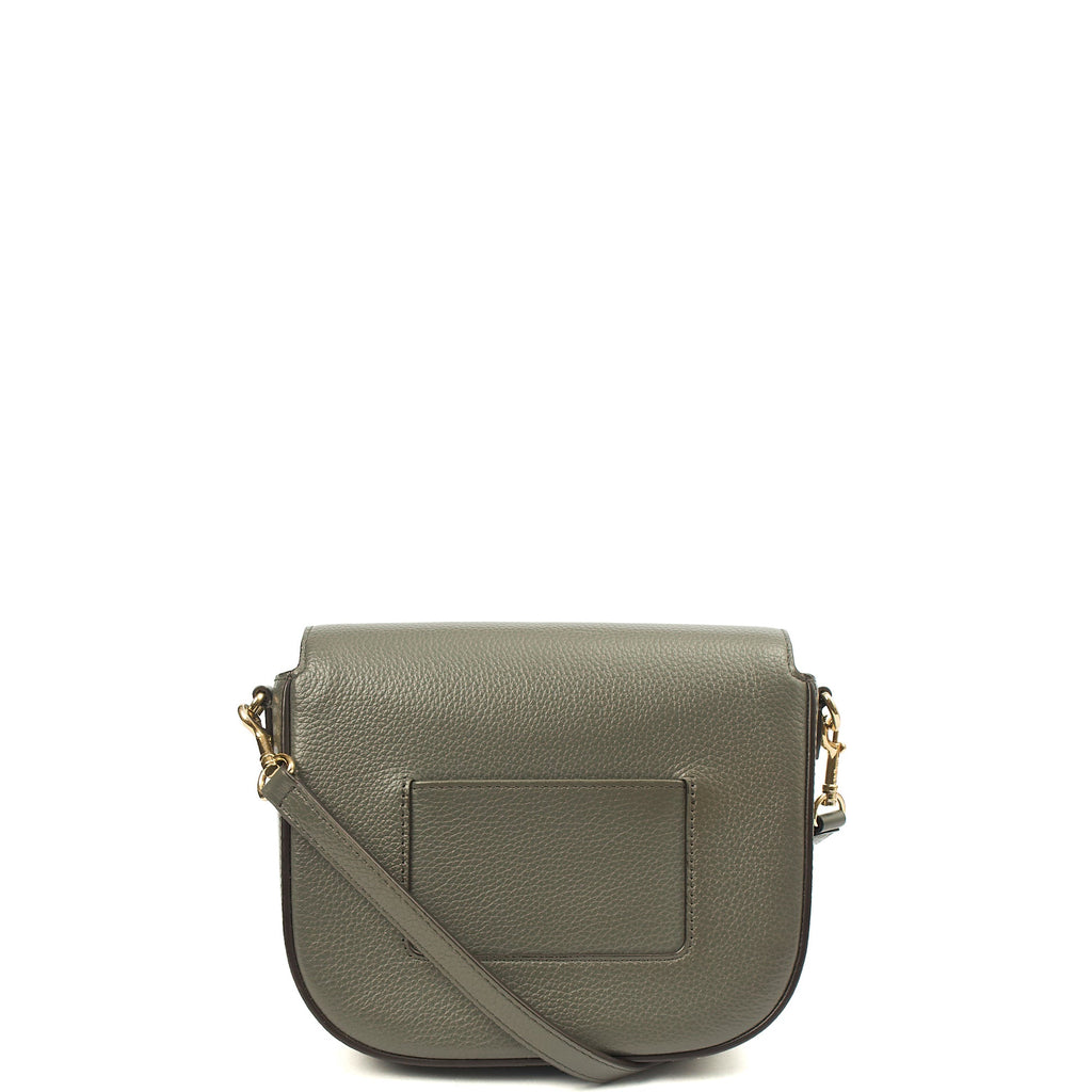 Mulberry Cross Body Darley Shoulder Bag - Small  in Charcoal Grey, Leather — Back View