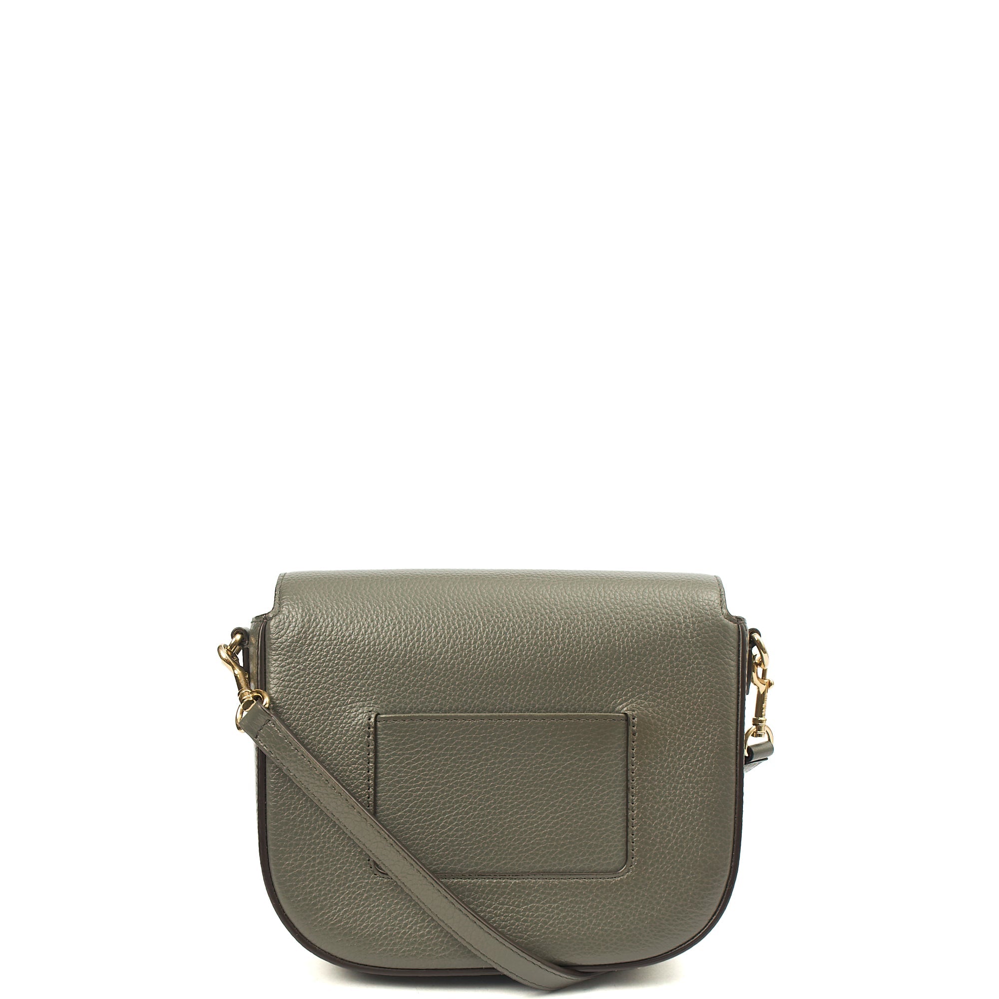 Mulberry Cross Body Darley Shoulder Bag - Small  in Charcoal Grey, Leather — Back View