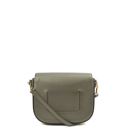 Mulberry Cross Body Darley Shoulder Bag - Small  in Charcoal Grey, Leather — Back View