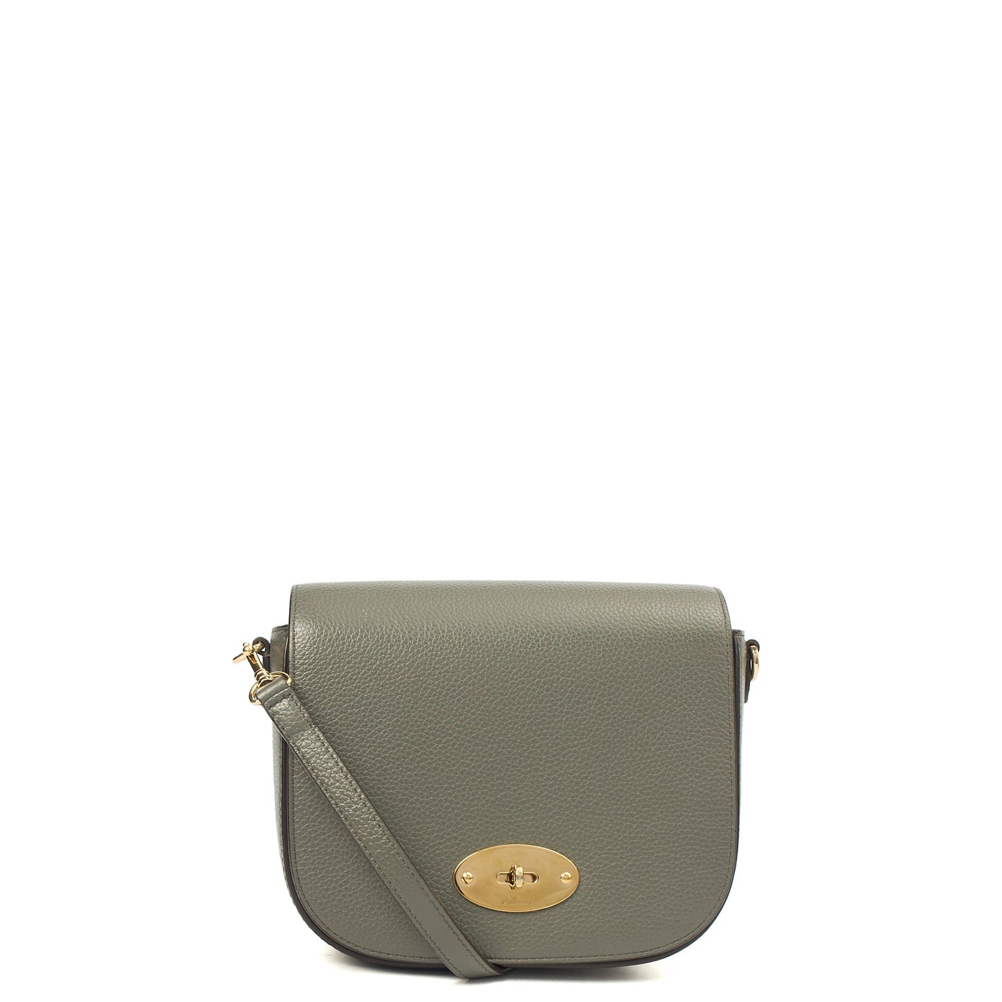 Mulberry Cross Body Darley Shoulder Bag - Small  in Charcoal Grey, Leather — Front View