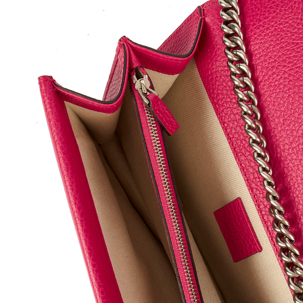 Gucci Shoulder Bag Dionysus - Small in Pink, Leather — Detail View