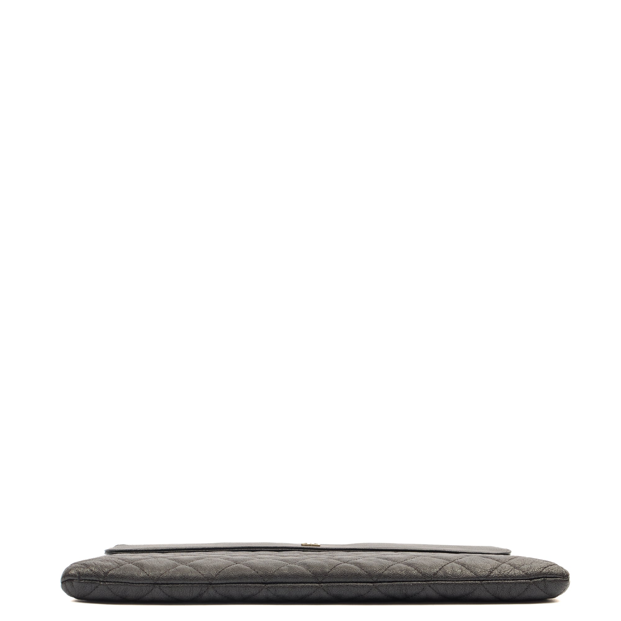 Chanel Clutch Pouch in Black, Caviar Leather — Alternate View 12