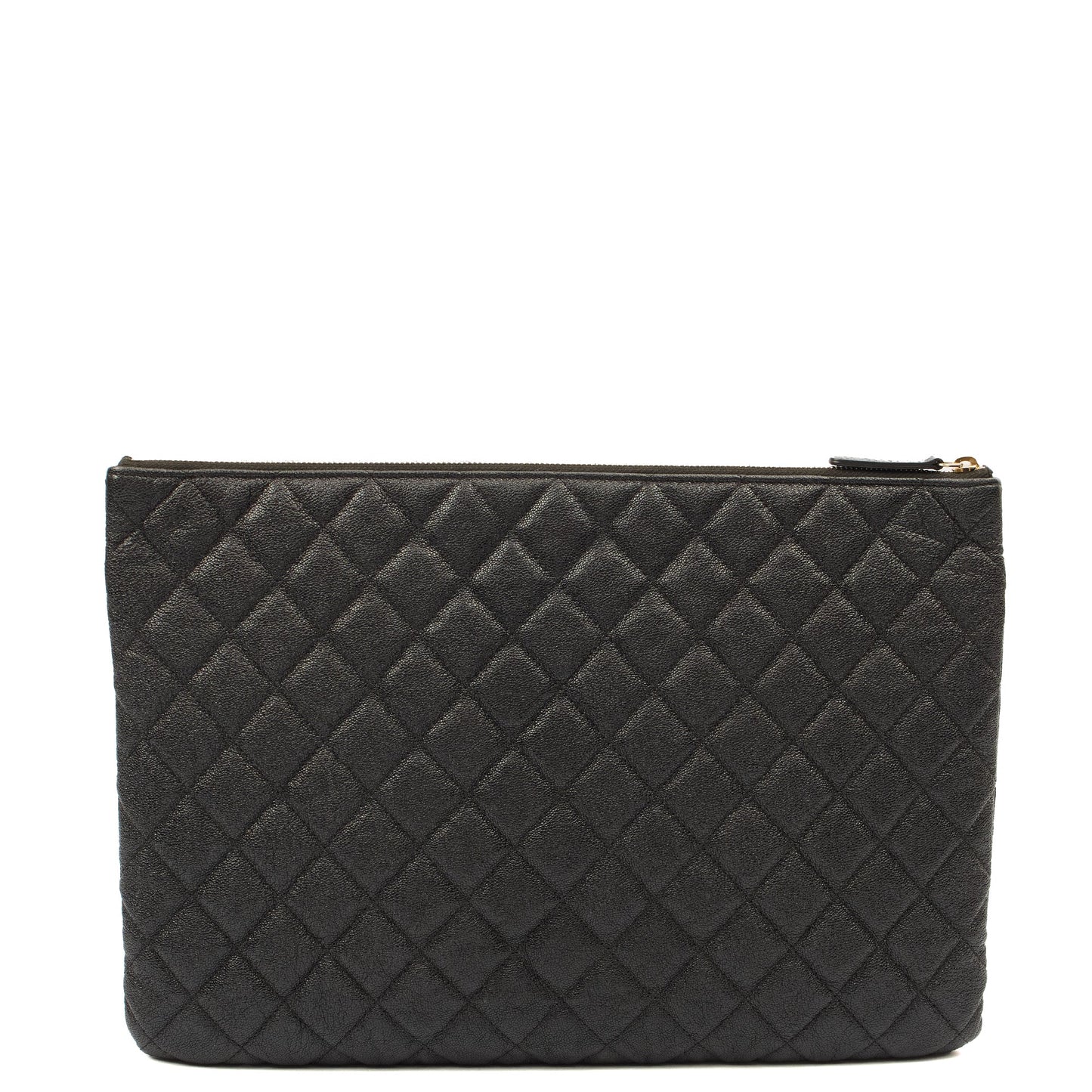 Chanel Clutch Pouch in Black, Caviar Leather — Alternate View 11