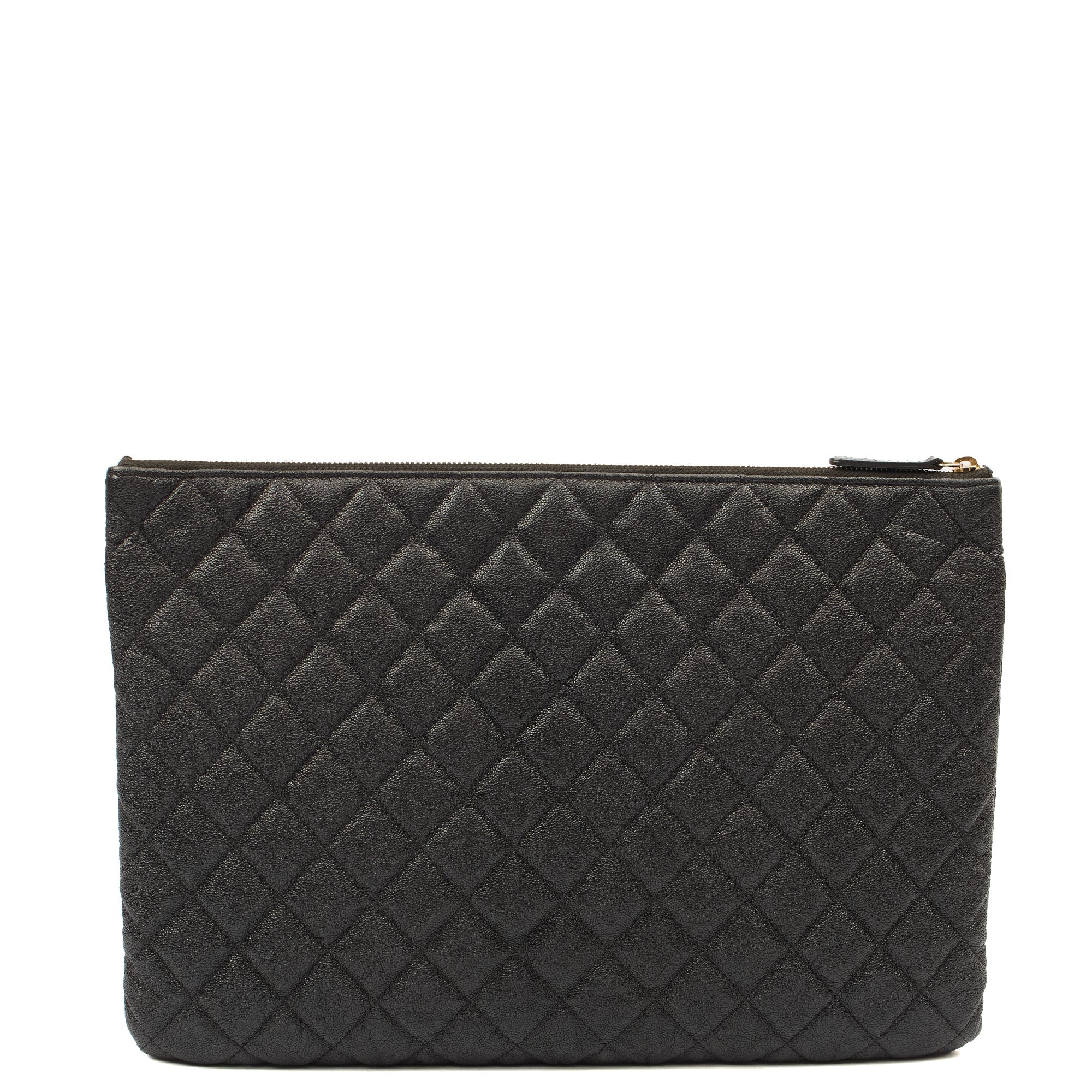 Chanel Clutch Pouch in Black, Caviar Leather — Alternate View 11