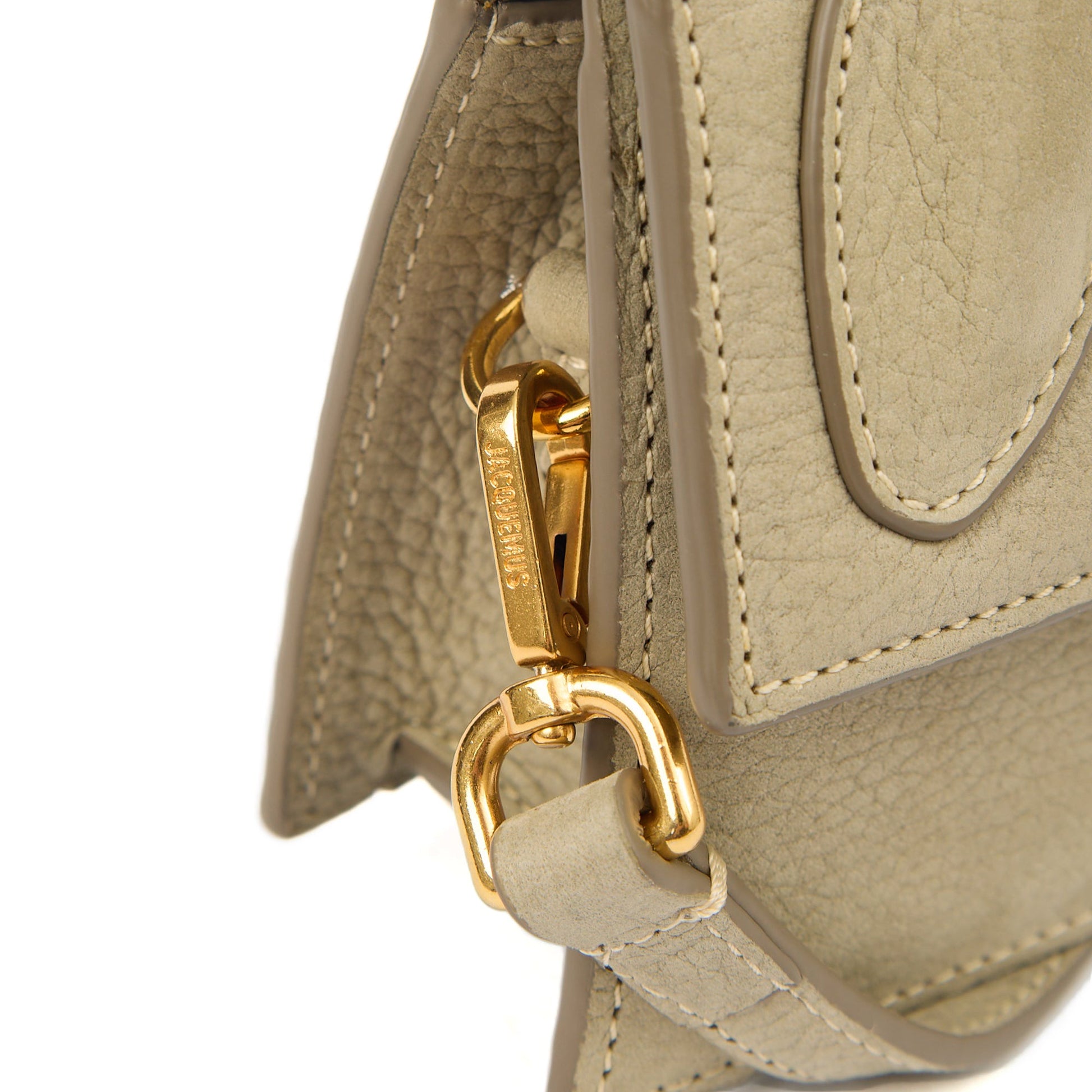 Jacquemus Cross Body Le Chiquito Long in Grey, Suede — Alternate View 13