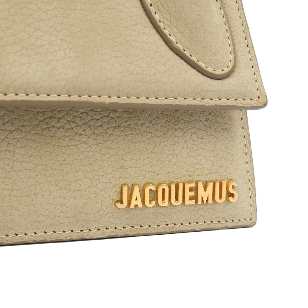 Jacquemus Cross Body Le Chiquito Long in Grey, Suede — Side View