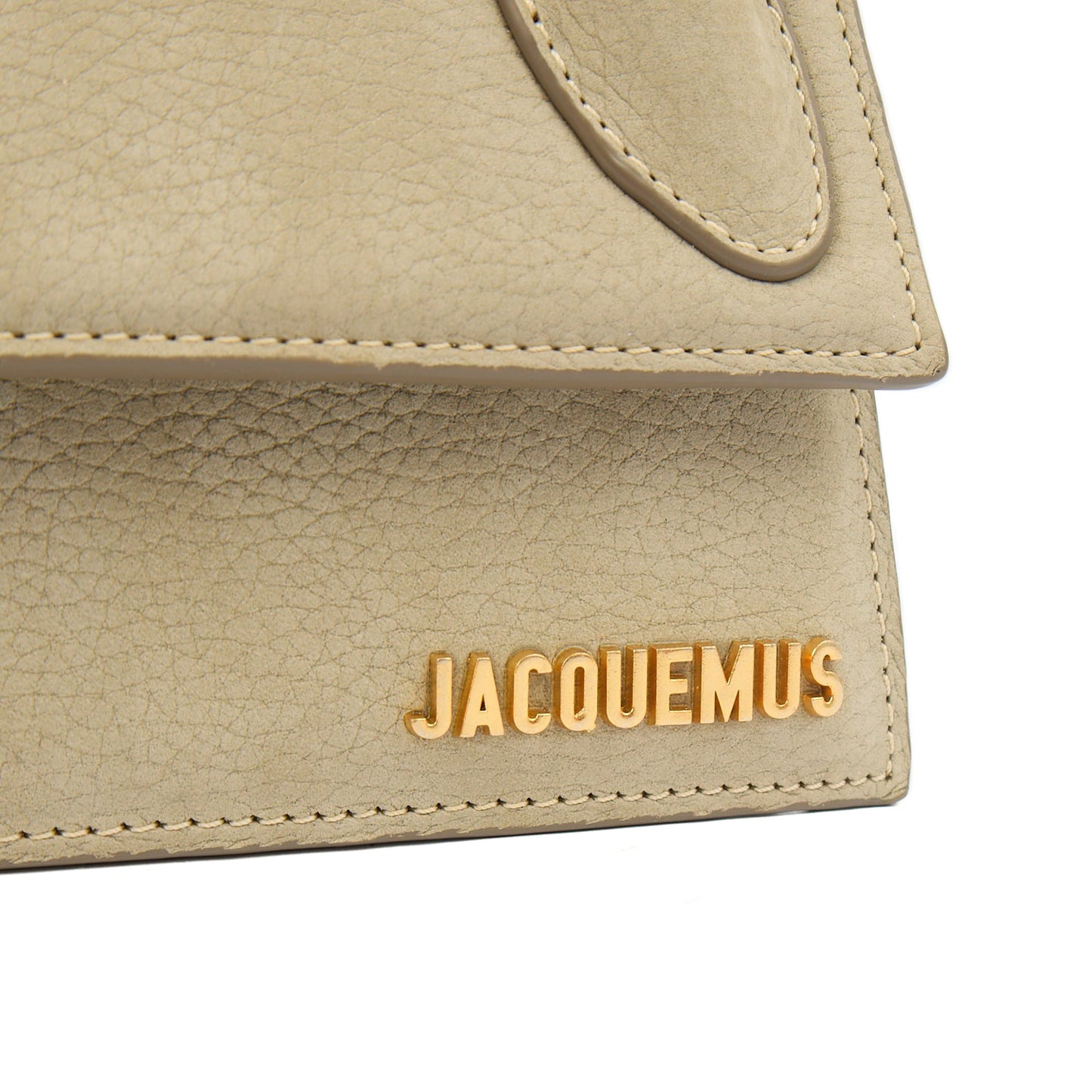 Jacquemus Cross Body Le Chiquito Long in Grey, Suede — Side View