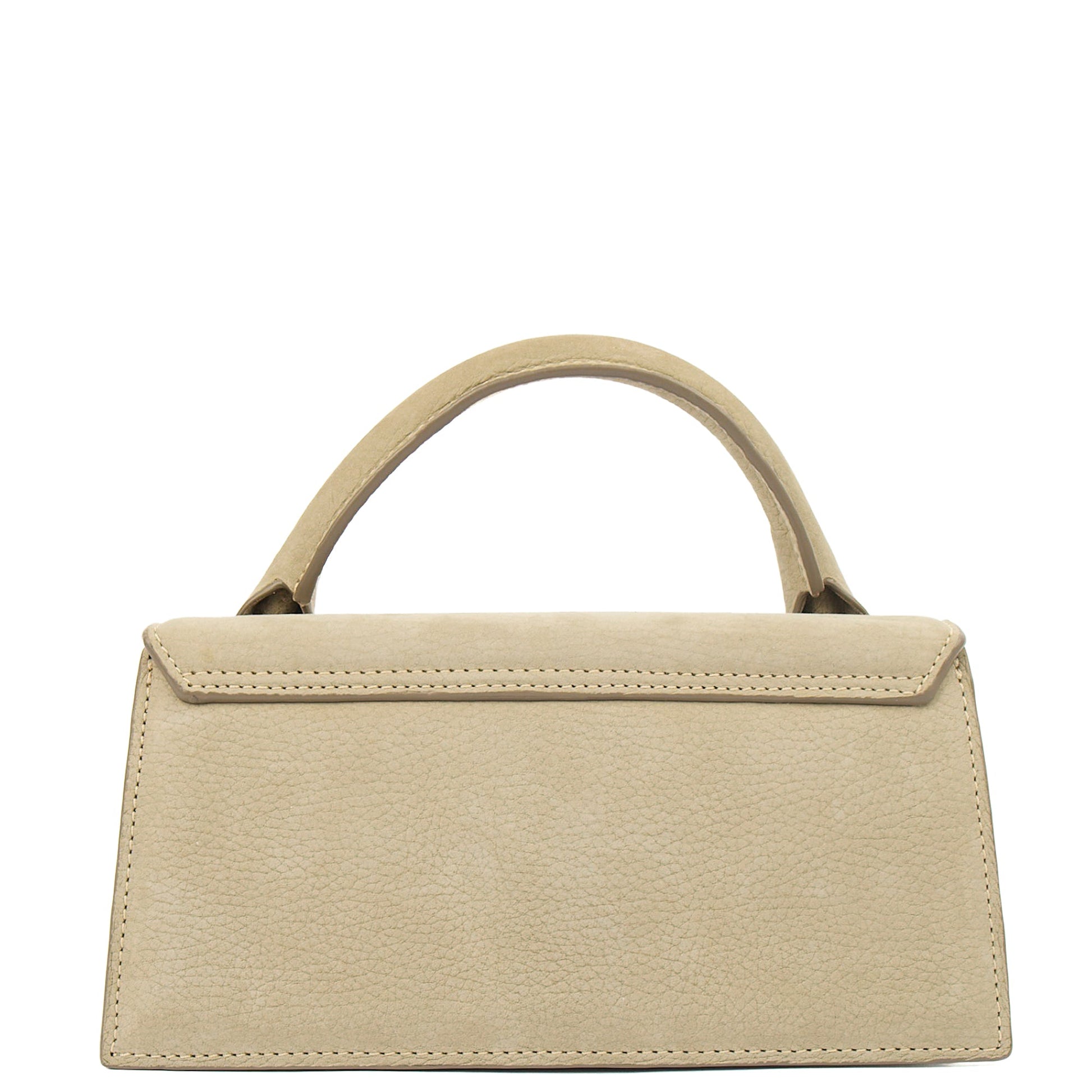 Jacquemus Cross Body Le Chiquito Long in Grey, Suede — Top View