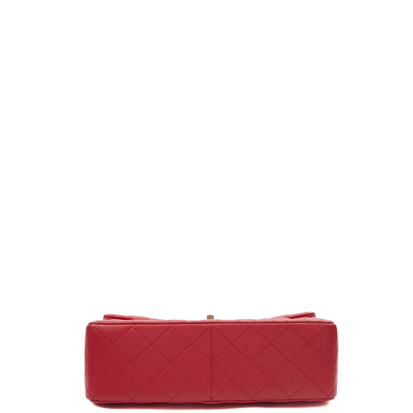 Chanel Shoulder Bag Classic Double Flap - Large in Pink, Caviar Leather — Top View