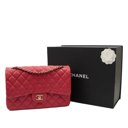Chanel Shoulder Bag Classic Double Flap - Large in Pink, Caviar Leather — Alternate View 20