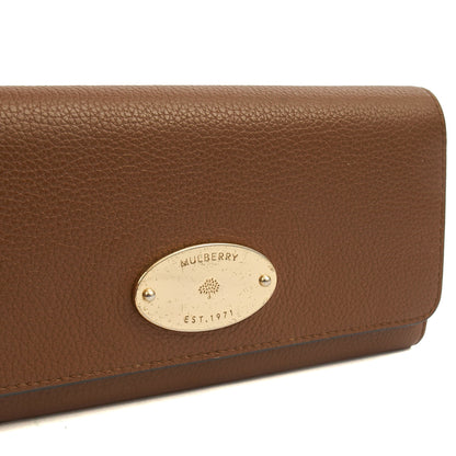 Mulberry Purse Wallet in Oak, Leather — Side View
