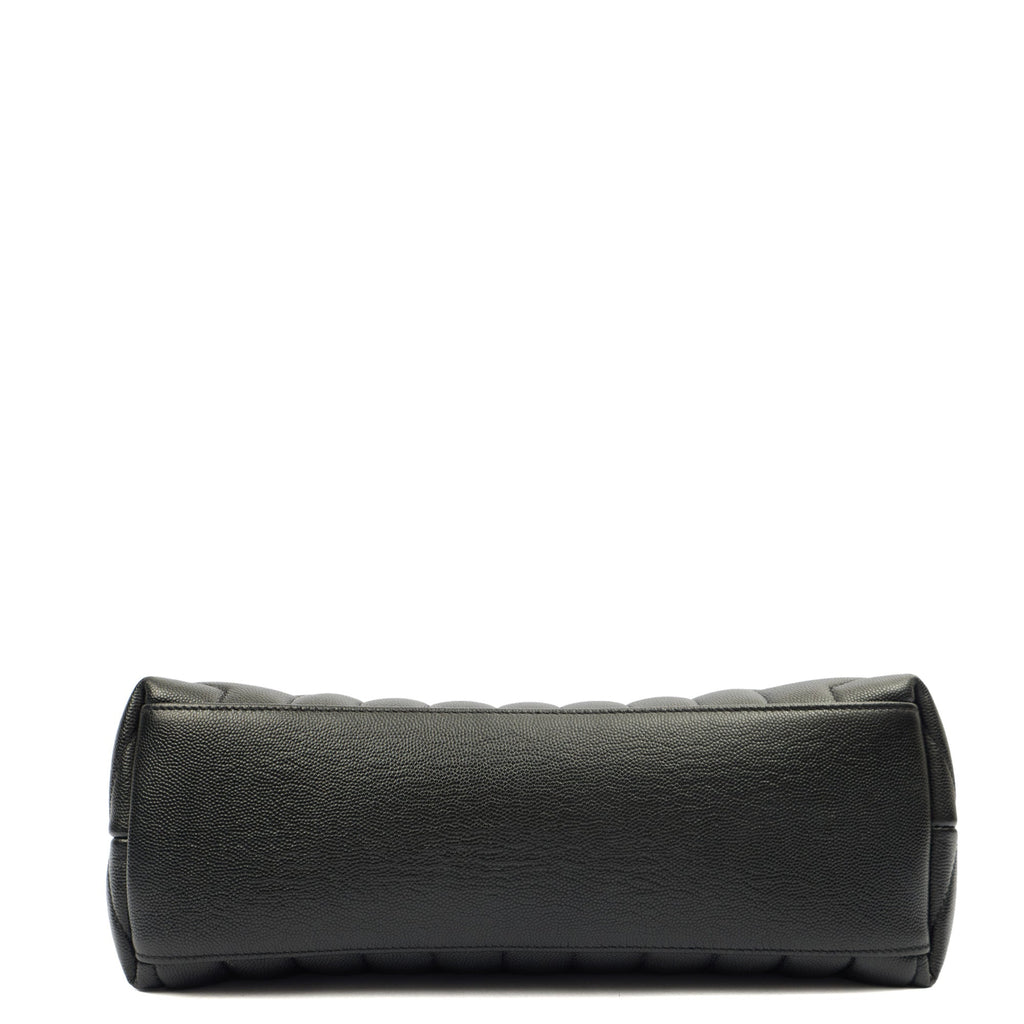 Saint Laurent Shoulder Bag Lou Lou - Medium in Black, Leather — Detail View