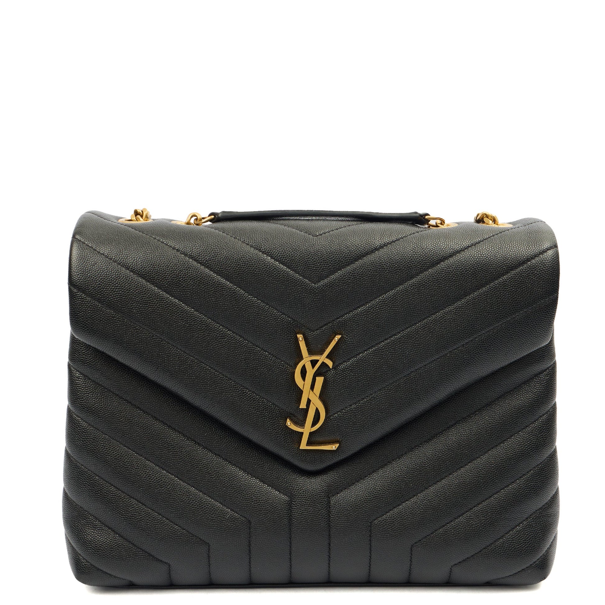 Saint Laurent Shoulder Bag Lou Lou - Medium in Black, Leather — Alternate View 7