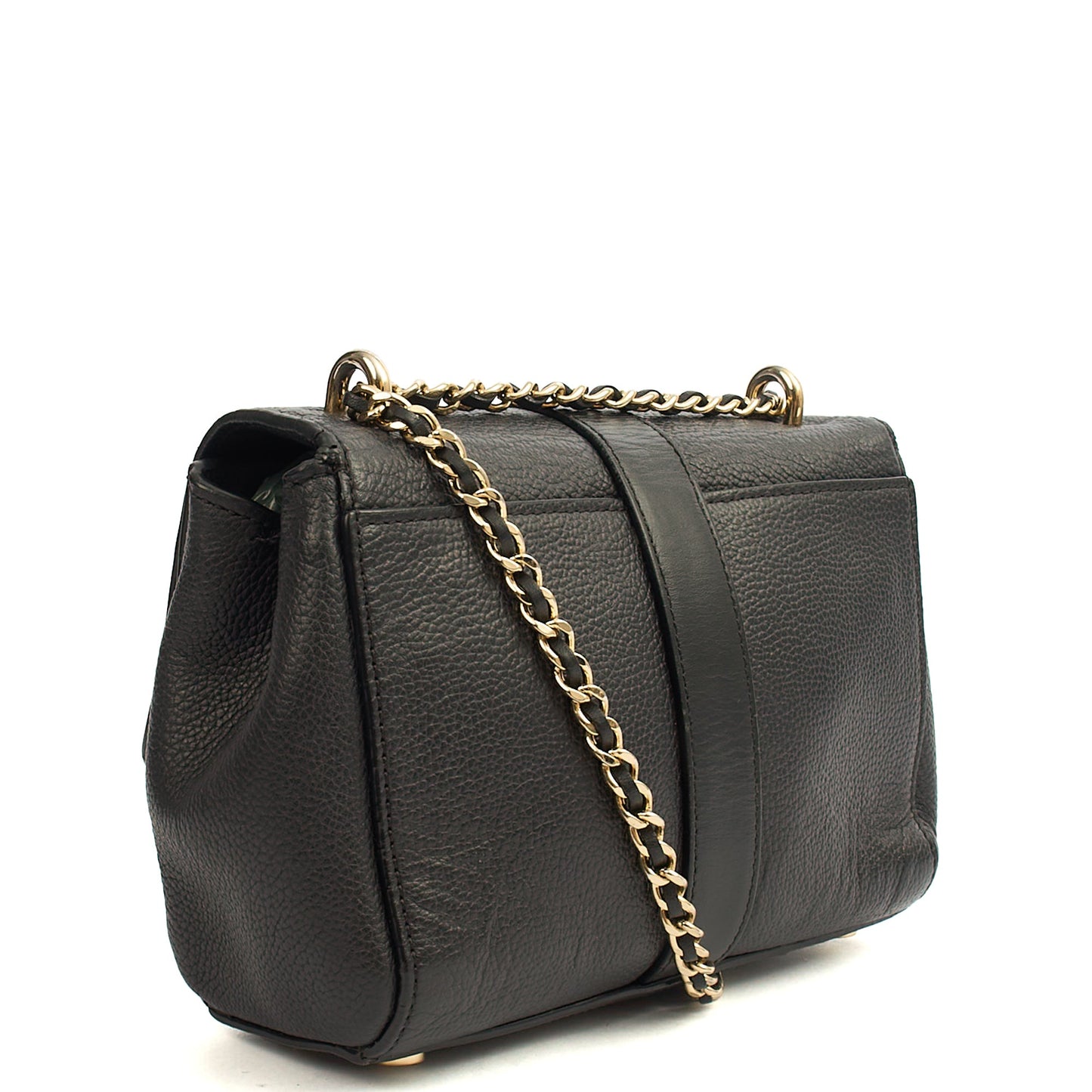 Aspinal of London Cross Body Lottie in Black, Leather — Back View