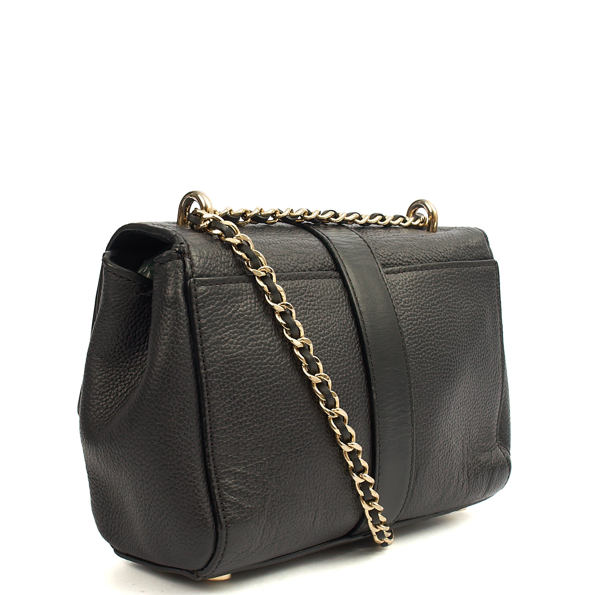 Aspinal of London Cross Body Lottie in Black, Leather — Back View