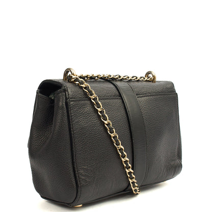 Aspinal of London Cross Body Lottie in Black, Leather — Back View