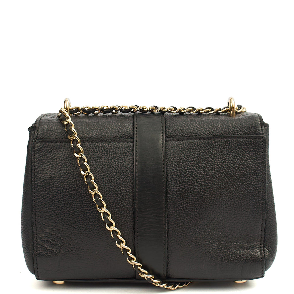 Aspinal of London Cross Body Lottie in Black, Leather — Top View