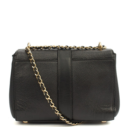 Aspinal of London Cross Body Lottie in Black, Leather — Top View