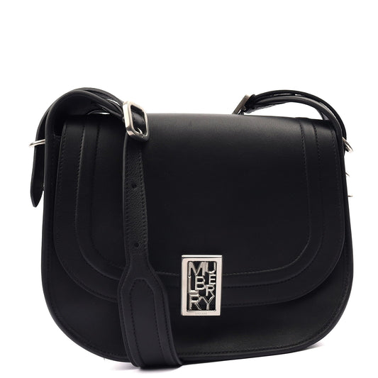Mulberry Cross Body Sadie - Square in Black, Leather — Front View