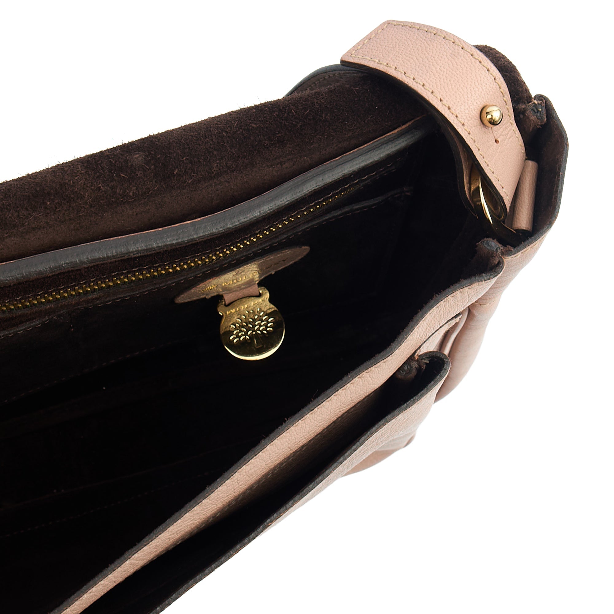 Mulberry Shoulder Bag Shoulder Bag in Pink, Calfskin Leather — Detail View
