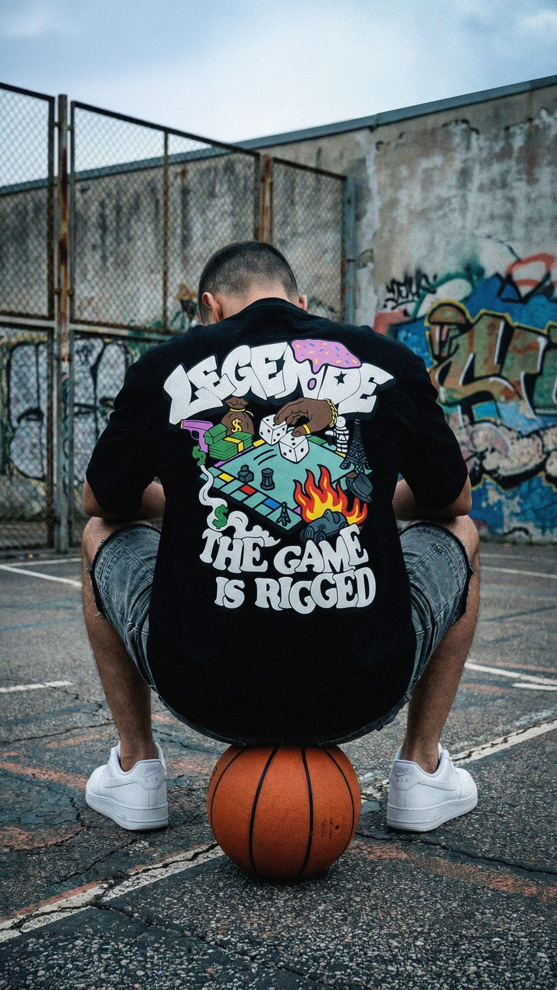 Legende Paris GAME IS RIGGED T-SHIRT - BLACK — XS — Alternate View 7