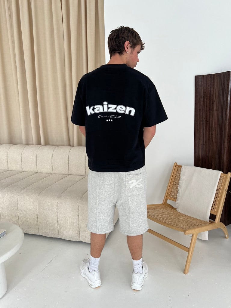KAIZEN MARKET GREY/BLACK REVERSIBLE SHORTS — XS — Detail View
