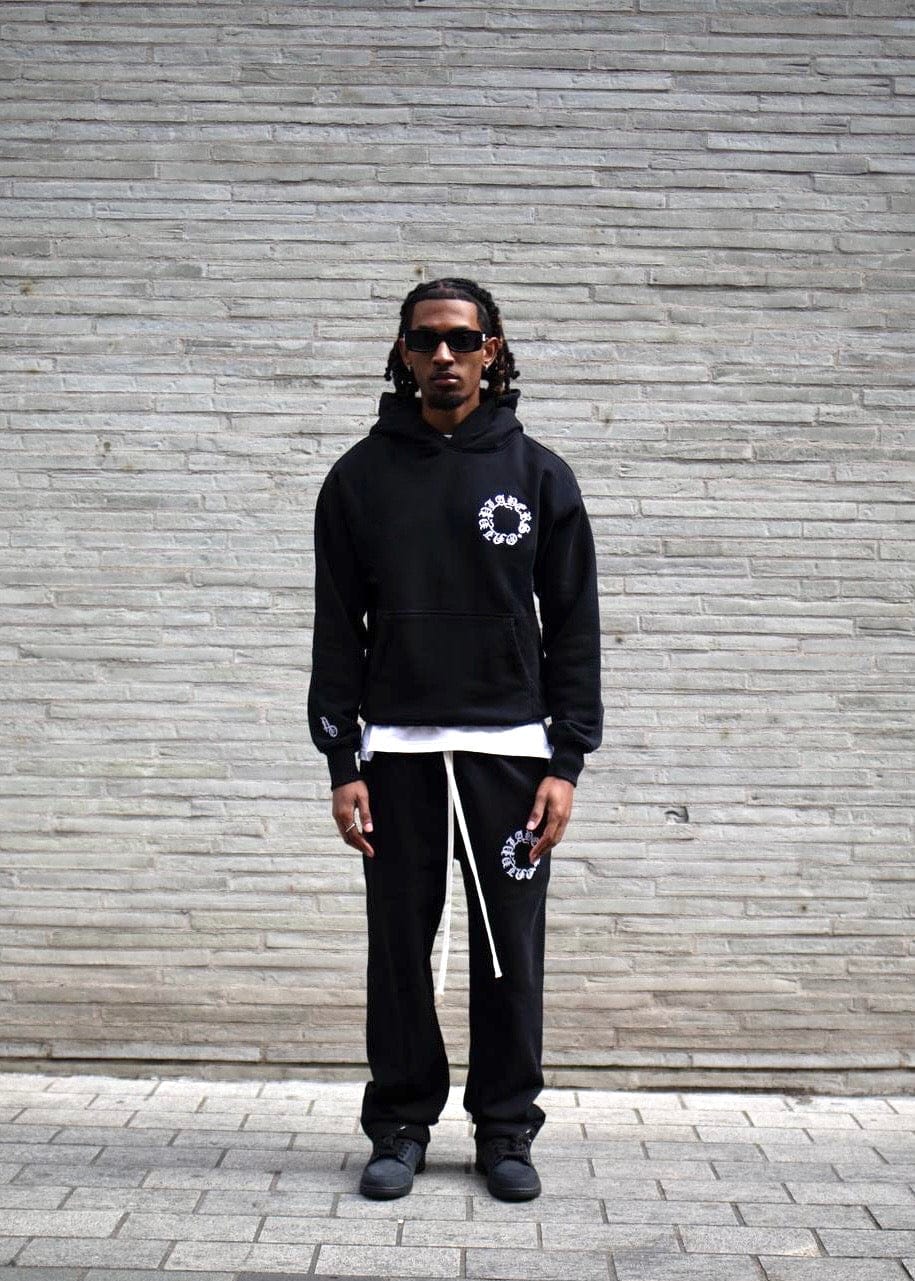 PLAYERS ONLY BLACK EMBROIDERED HOODIE — Small — Side View