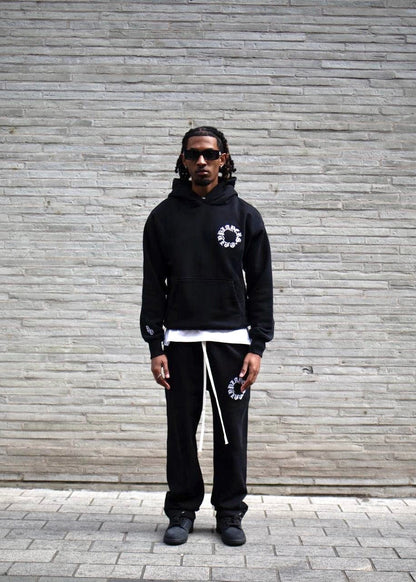 PLAYERS ONLY BLACK EMBROIDERED HOODIE — Small — Side View