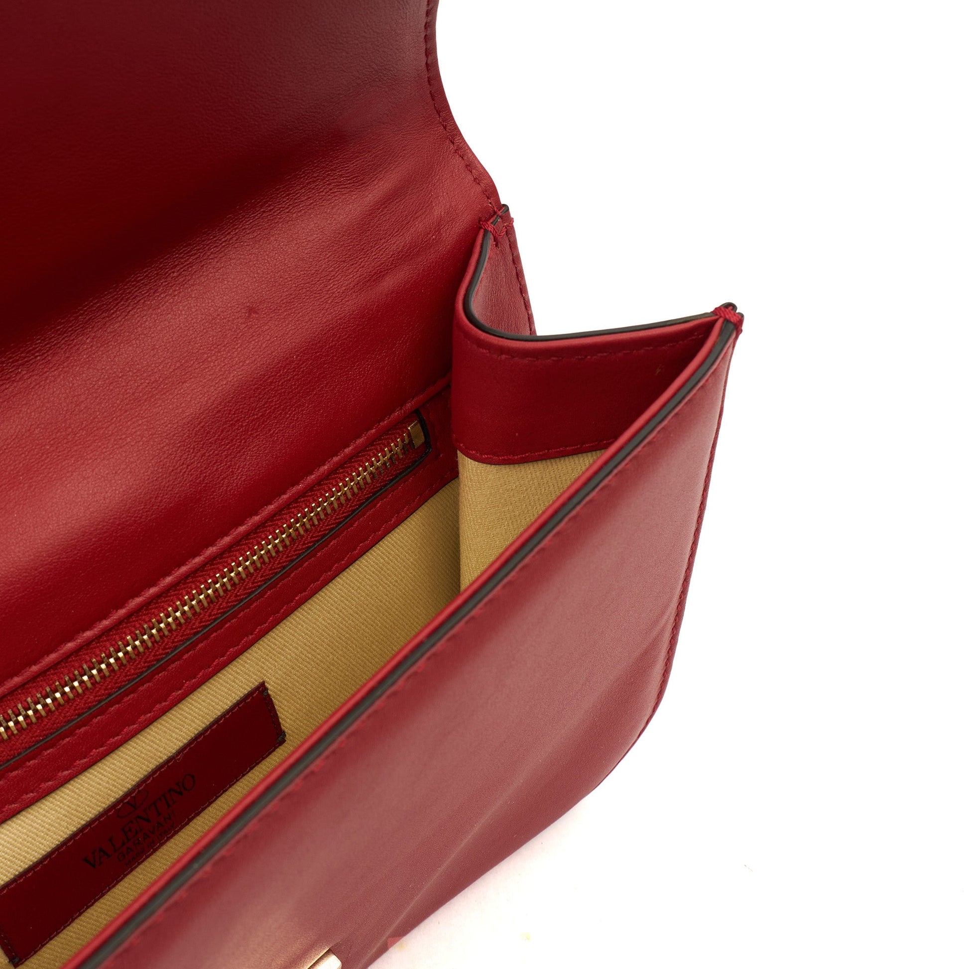 Valentino Shoulder Bag Glam Lock - Small in Red, Calfskin — Alternate View 7