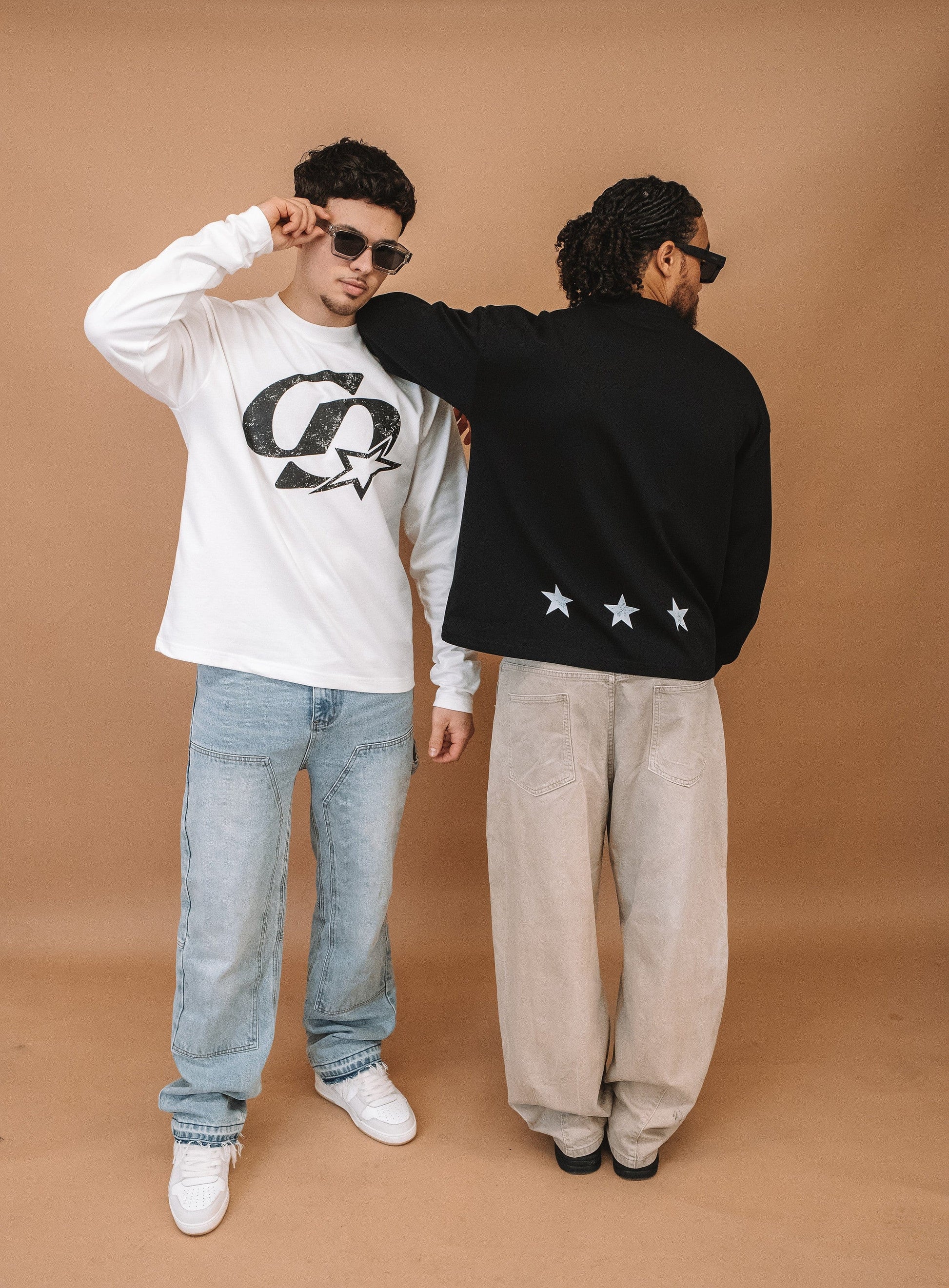 Cardair CD Star Long Sleve T Shirt - White — S — Top View