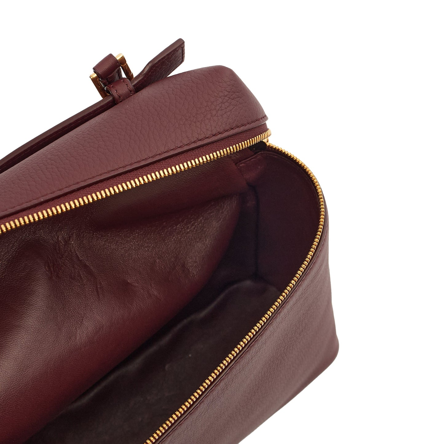 Loro Piana Backpack Extra Pocket L23.5 Backpack in Red, Leather — Detail View
