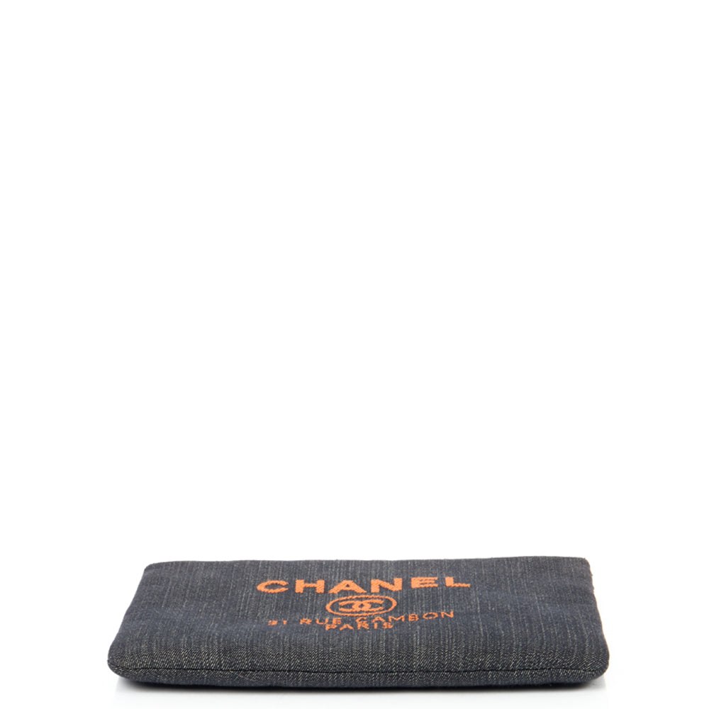 Chanel Clutch Pouch in Navy, Fabric — Alternate View 14