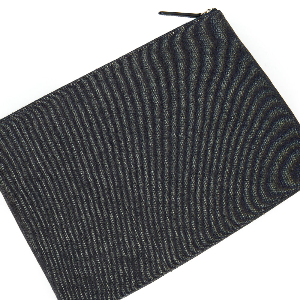 Chanel Clutch Pouch in Navy, Fabric — Alternate View 8