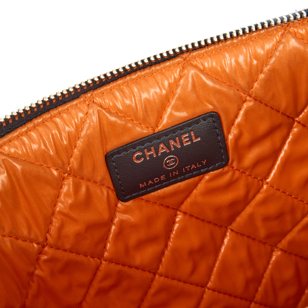 Chanel Clutch Pouch in Navy, Fabric — Alternate View 18