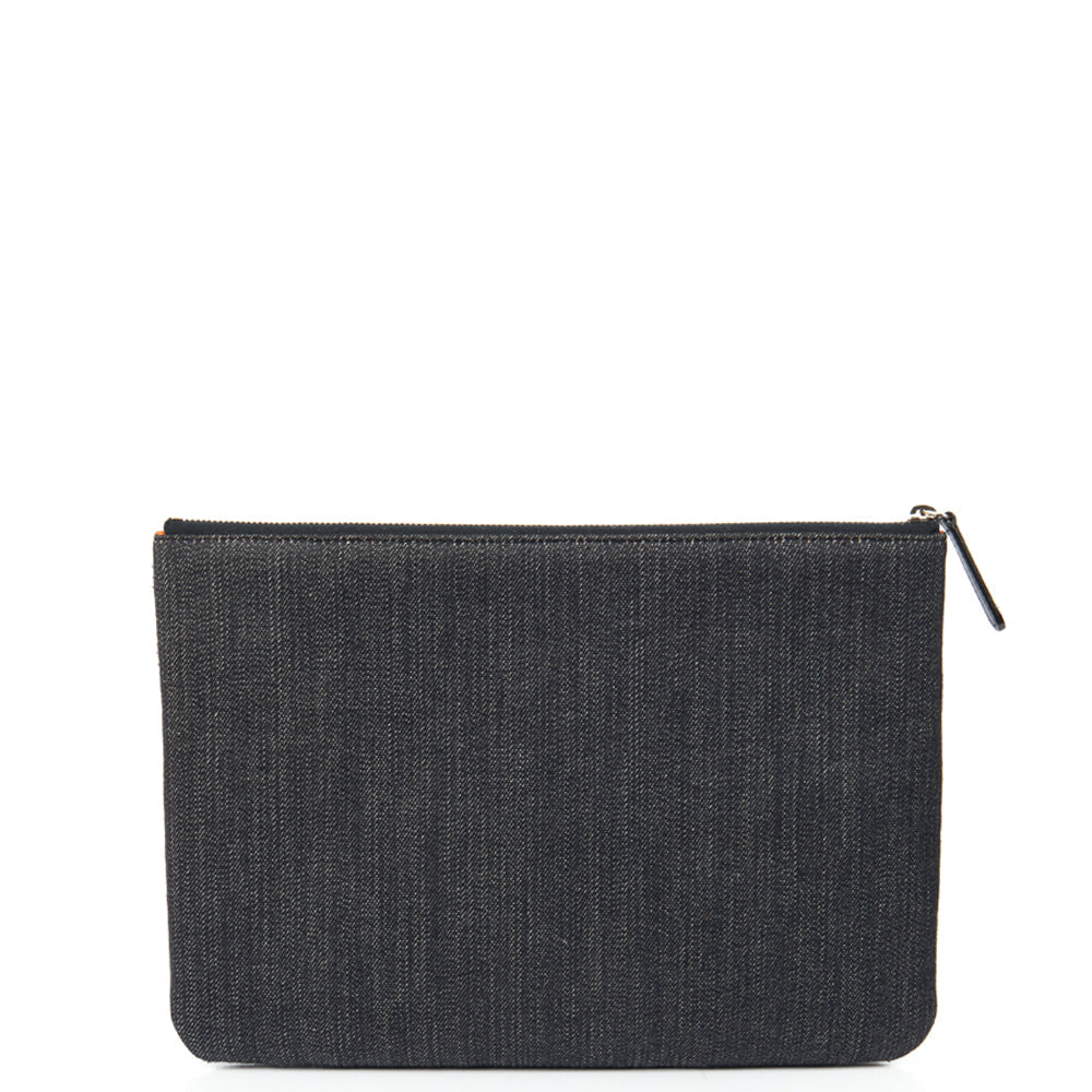 Chanel Clutch Pouch in Navy, Fabric — Alternate View 13