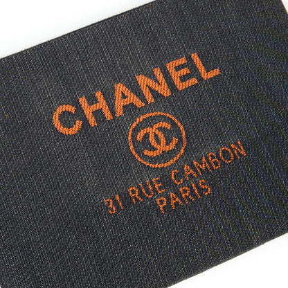 Chanel Clutch Pouch in Navy, Fabric — Lifestyle View