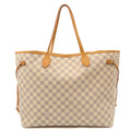 Louis Vuitton Tote Neverfull MM in Damier Azur, Canvas — Front View