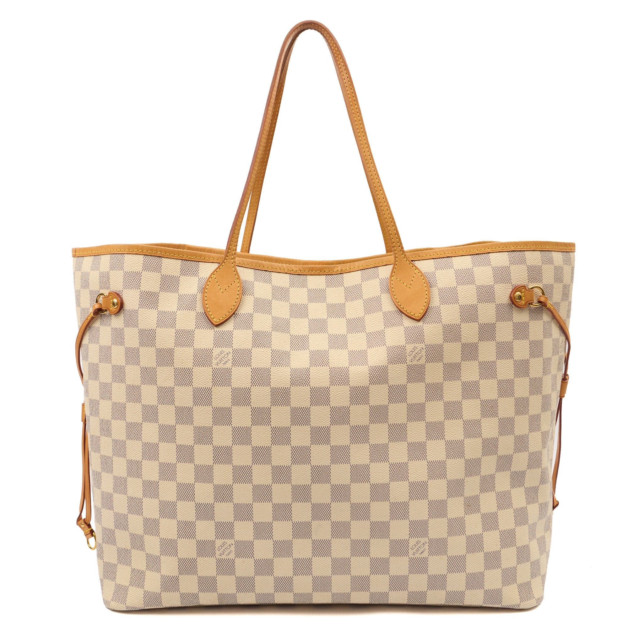 Louis Vuitton Tote Neverfull MM in Damier Azur, Canvas — Front View
