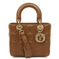 Christian Dior Cross Body Lady Dior Small in Brown, — Front View