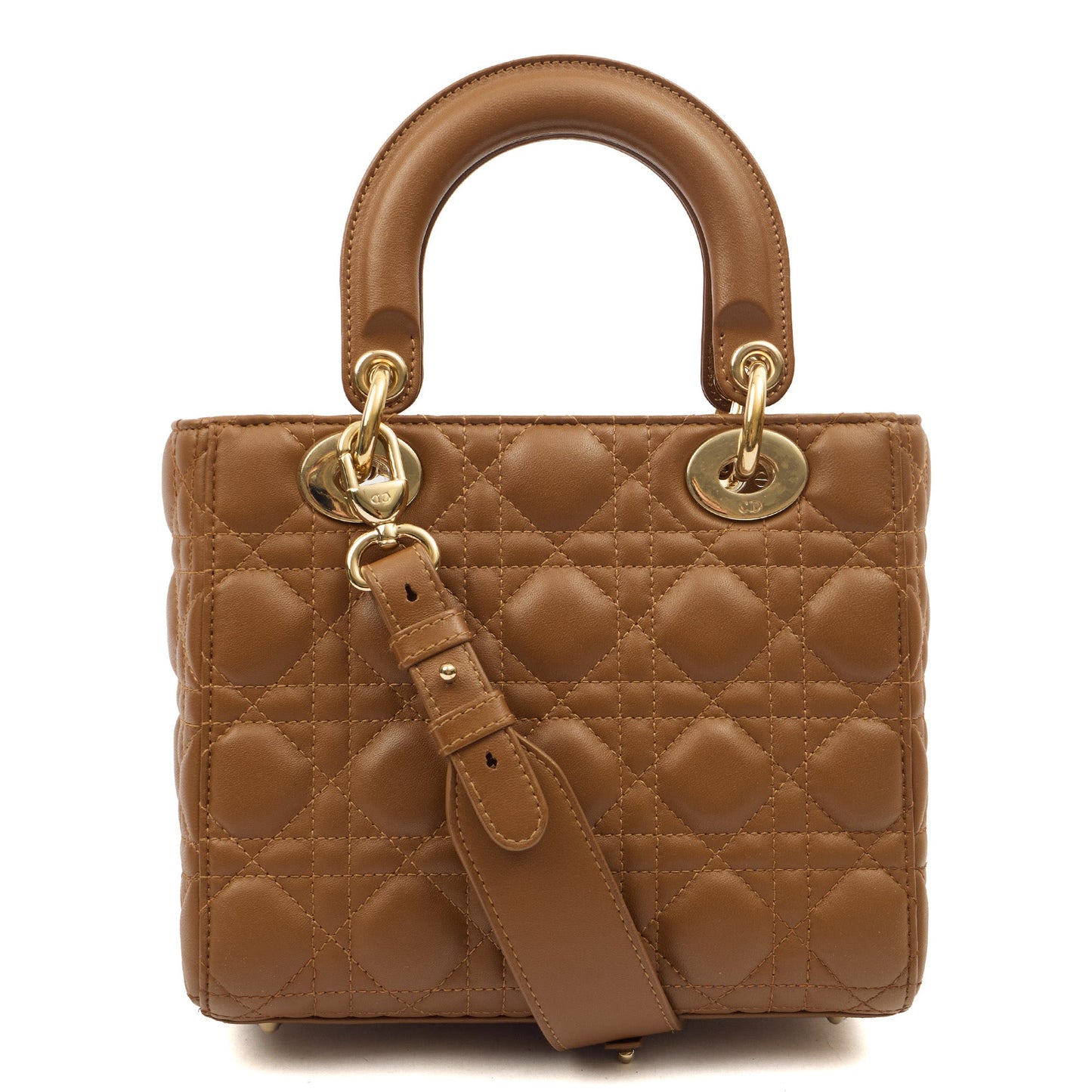 Christian Dior Cross Body Lady Dior Small in Brown, — Back View