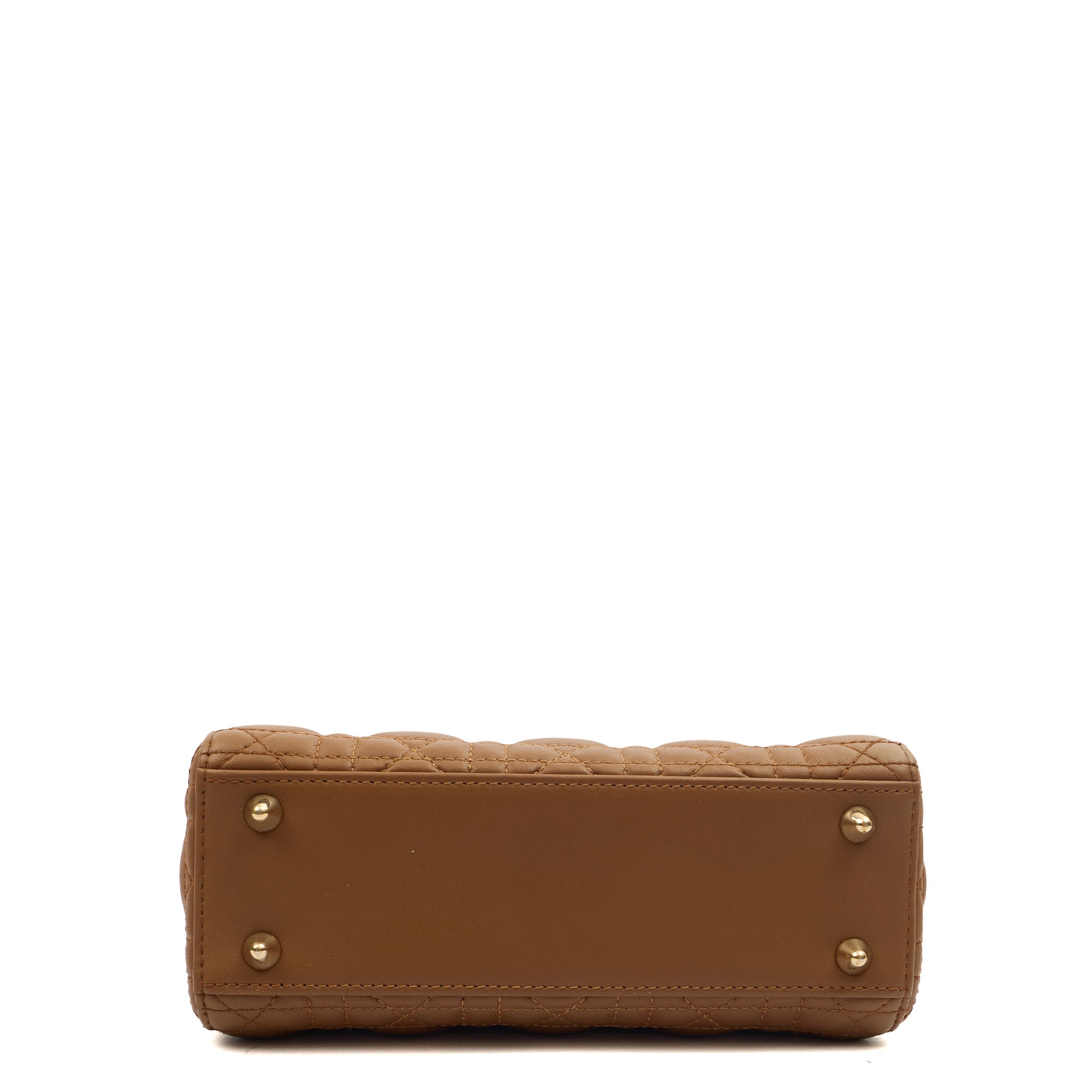 Christian Dior Cross Body Lady Dior Small in Brown, — Top View