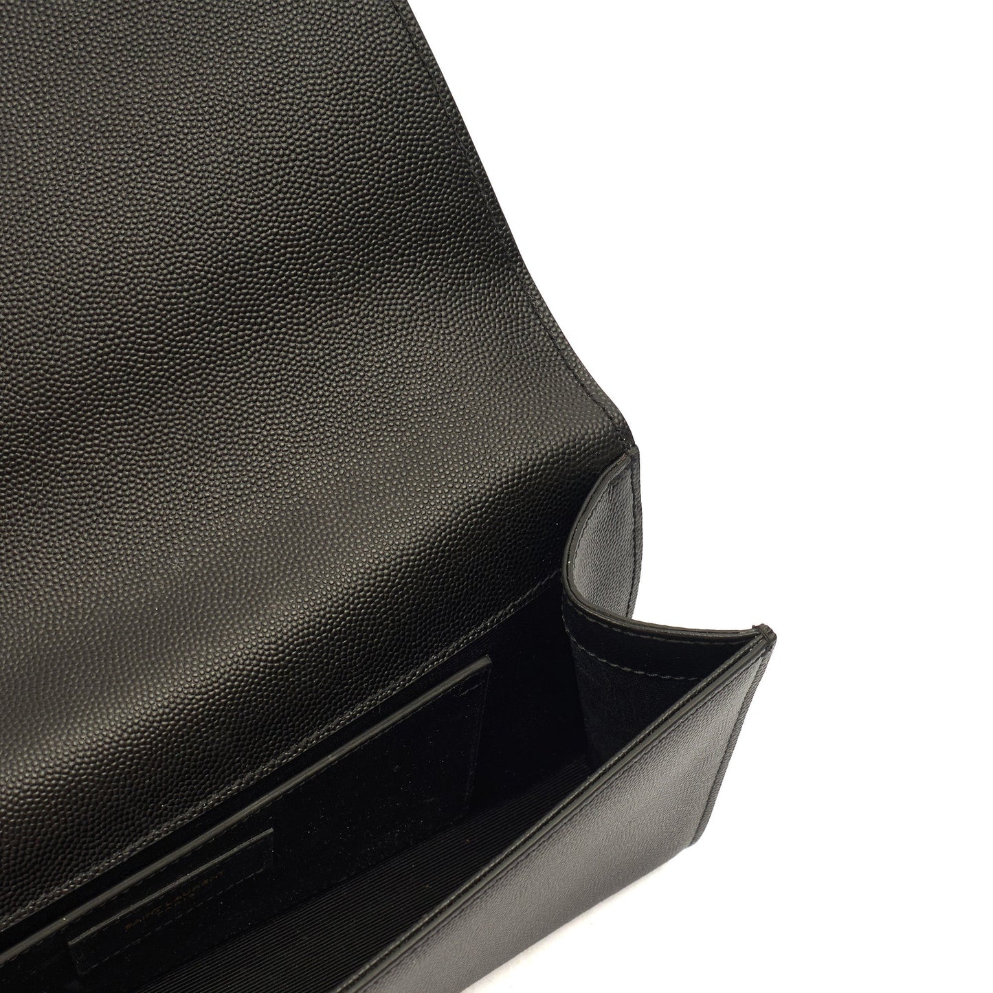 Saint Laurent Clutch Kate Clutch in Black, Calfskin Leather — Lifestyle View