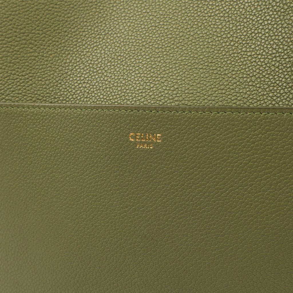 Celine Tote Sangle Seau in Green, Box Calfskin — Alternate View 12