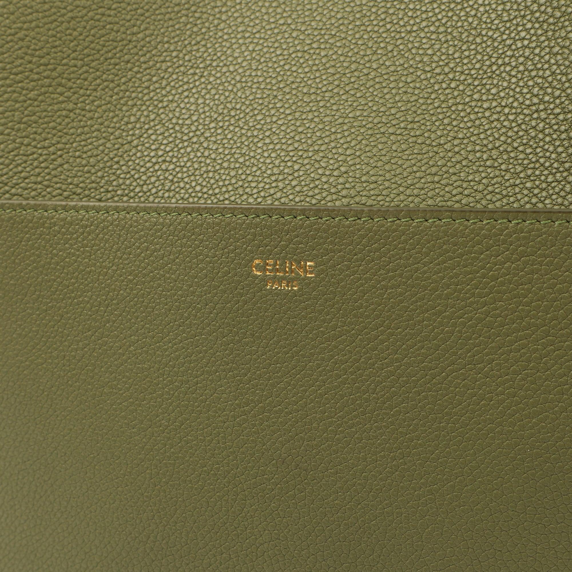 Celine Tote Sangle Seau in Green, Box Calfskin — Alternate View 12