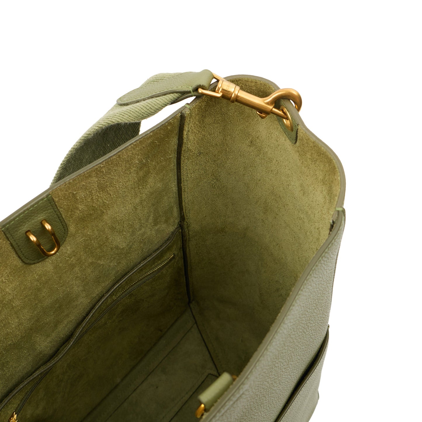 Celine Tote Sangle Seau in Green, Box Calfskin — Alternate View 11