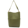 Celine Tote Sangle Seau in Green, Box Calfskin — Front View