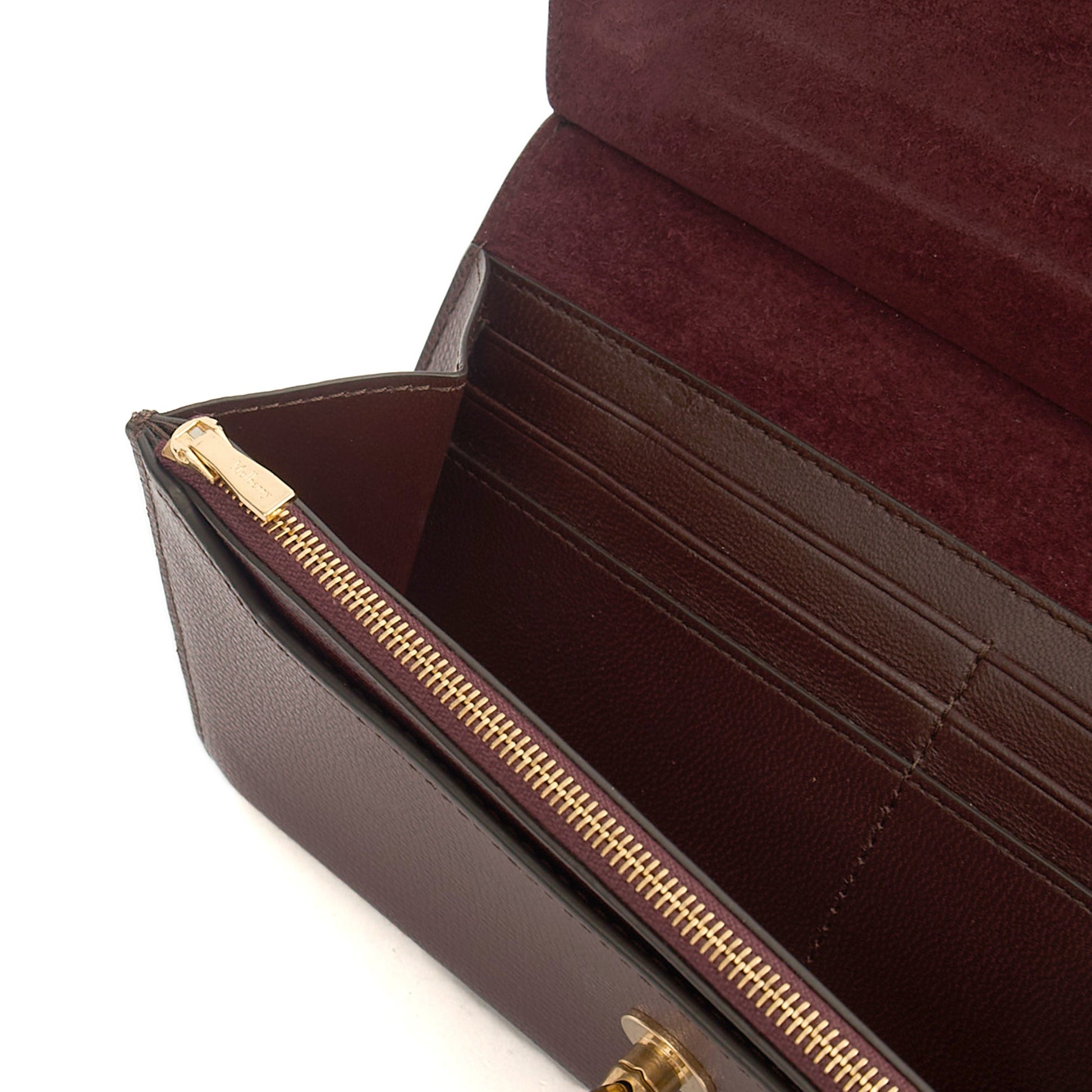 Mulberry Wallet Amberley Clutch in Oxblood, Calfskin Leather — Alternate View 7