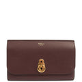Mulberry Wallet Amberley Clutch in Oxblood, Calfskin Leather — Front View