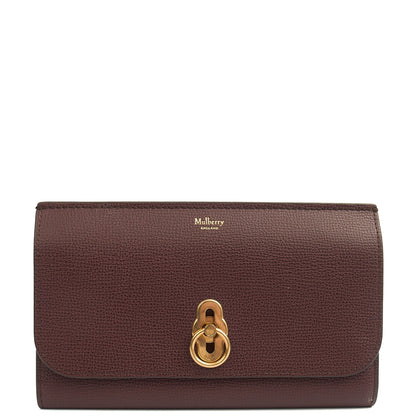 Mulberry Wallet Amberley Clutch in Oxblood, Calfskin Leather — Alternate View 8